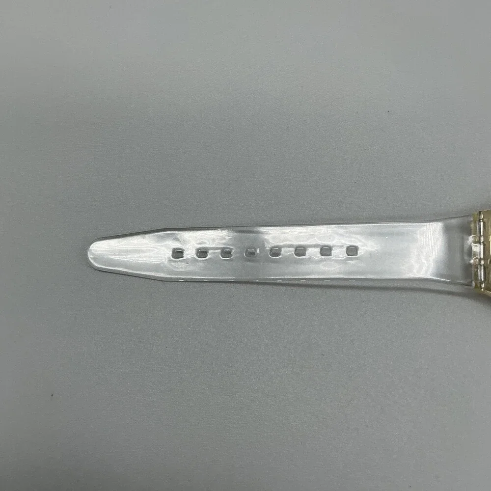 Vintage Swatch Melted Minutes Mens Watch 34mm Silver Skeleton Dial New Battery